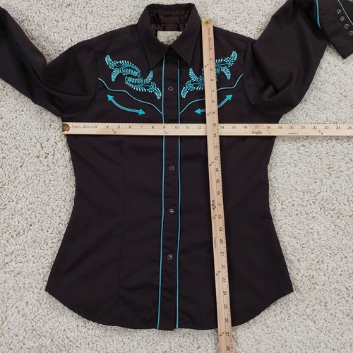 Roper Gaucho Western Hemd bestickt, Perlen Druckknopf, Langarm Cowboy. Gr. S. - Bild 6 von 10
