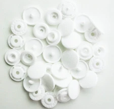 200 Sets T5 Resin Plastic Snaps,  Size 20 Glossy round Resin Plastic Buttons Fas
