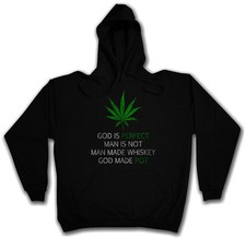 CANNABIS LEAF POEM HOODED SWEATSHIRT HOODIE Marihuana Weed Ganja Marijuana Pot