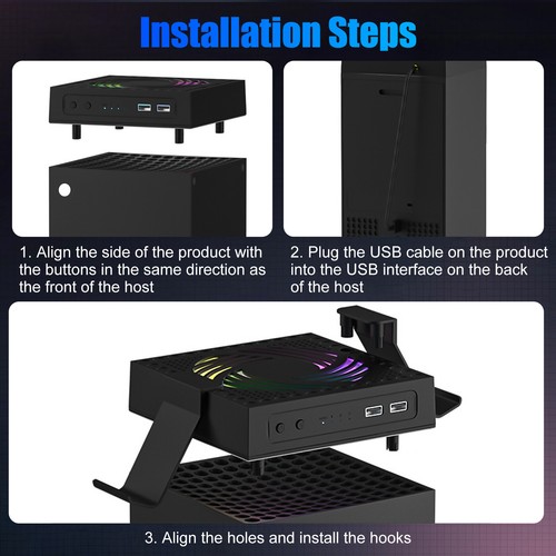 Vertical Cooling Fan USB Cooler Stand Accessories for Xbox Series X Game Console - Picture 7 of 8
