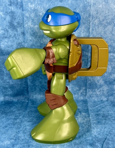 MEGA MUTANT LEO Half Shell Heroes Ninja Turtles TALKING Leonardo 12" WORKS TMNT - Picture 3 of 11
