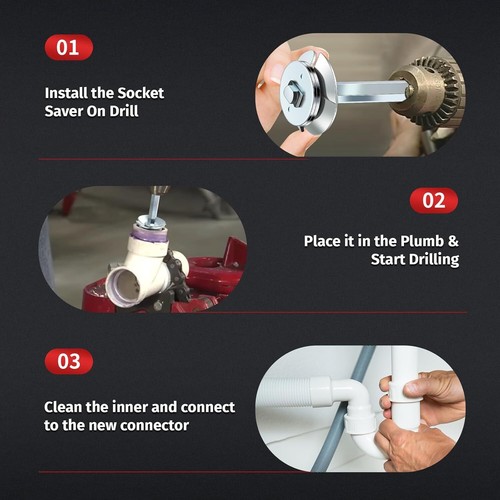 1/2" Pipe Reamer Cutter Plumbing PVC Fitting Saver for Removing SCH 40 from Hub - Picture 7 of 11