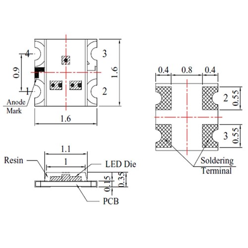 100 x 12V 0606 0603 warm weich weiß Nano blinkend SMD vorverdrahtet LED blinkend 9V - Bild 7 von 8