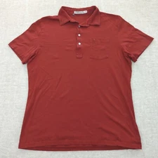 Criquet Polo Shirt Mens XL Slim Fit Red Organic Cotton Golf Short Sleeve Preppy