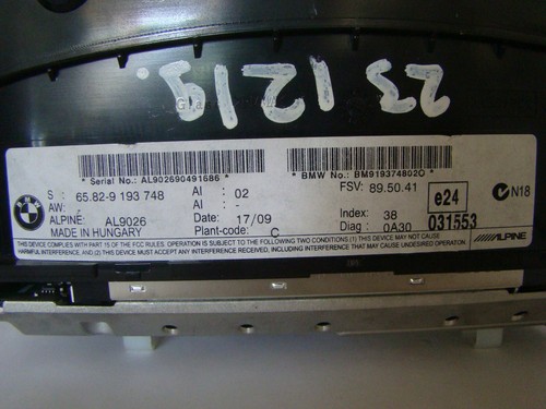 BMW CENTRAL INFORMATION DISPLAY 65.82-9193748 031553 - Picture 2 of 3