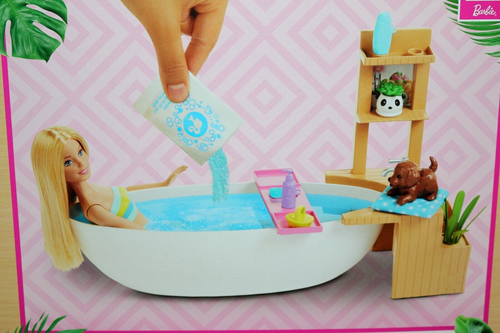 2019 YOU CAN BE ANYTHING BARBIE FIZZY BATH TUB SPA PLAYSET PUPPY BAMBOO PLANT - Picture 14 of 18