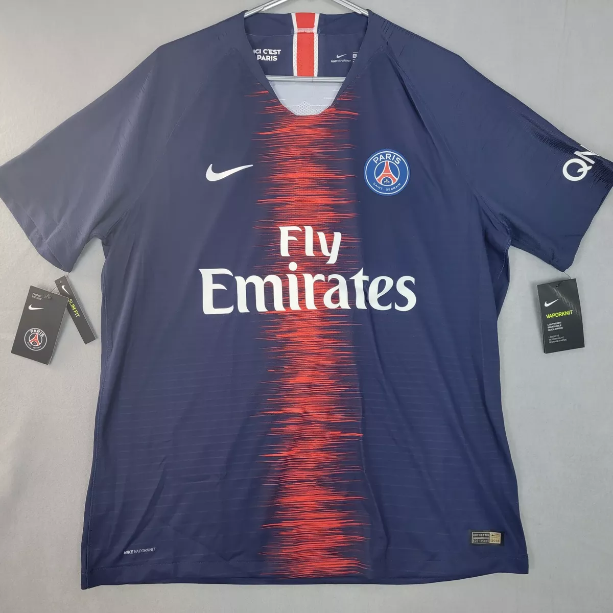 Paris Saint Germain PSG Nike VaporKnit 2018 Home Jersey Navy 894419-411  Mens XL