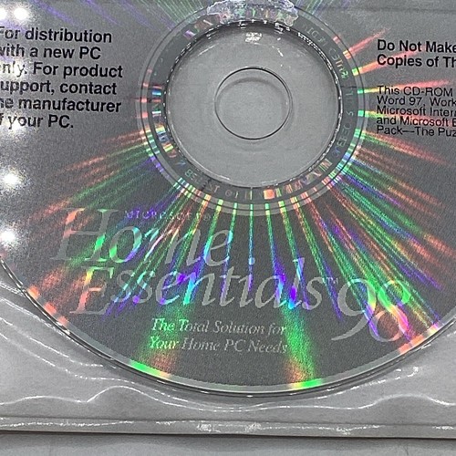 1997 Microsoft Home Essentials 98 New PC CD-ROM + Information Booklet - Picture 6 of 9