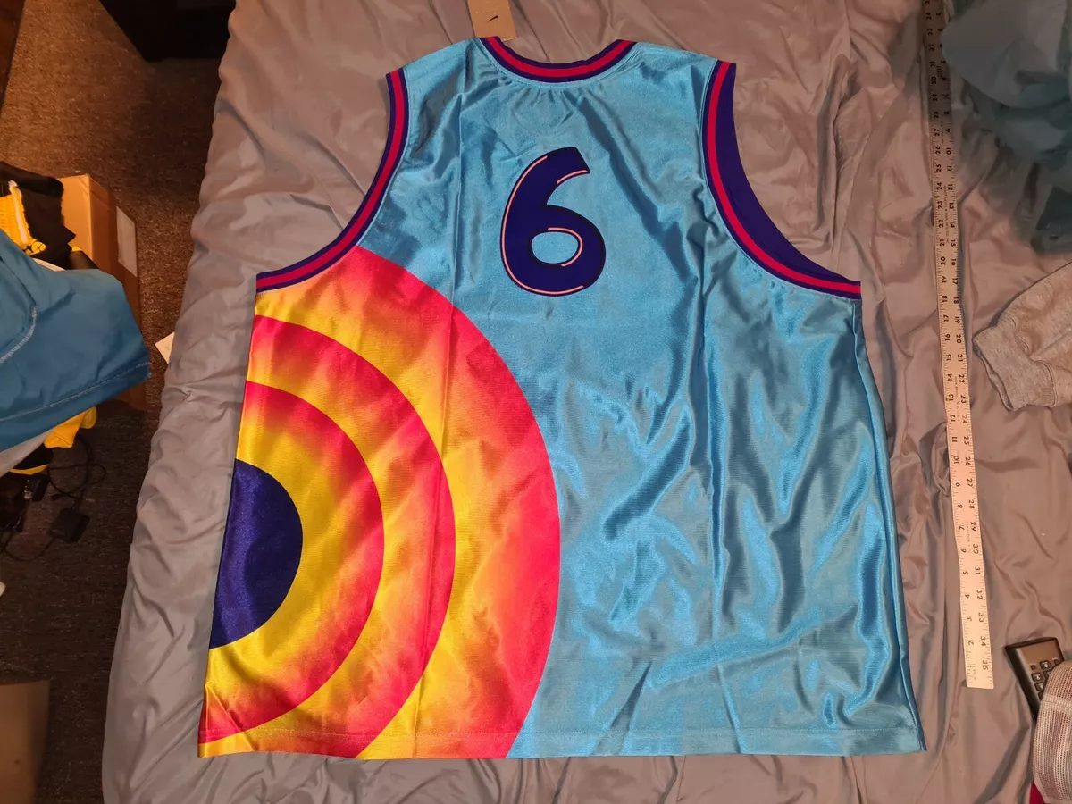 Stitched Lebron James Space Jam Jersey Tune Squad,6 Lebron