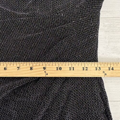 Lauren Ralph Lauren LRL Dress Size 8 Cowl Neck Cocktail Metallic Black Stretch - Picture 9 of 10