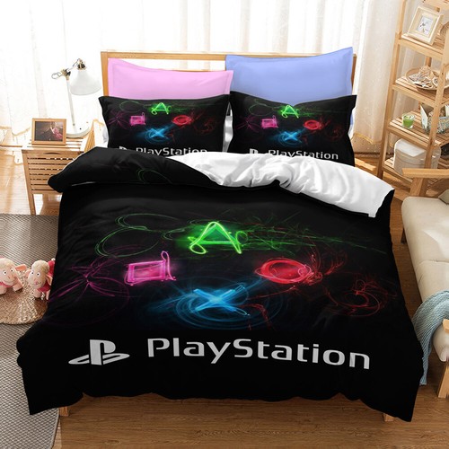 PS4 PC Gamer Playstation Gamepad Bedding Set Quilt Duvet Cover Pillowcase &1 - Picture 9 of 19