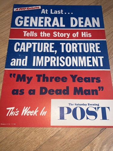 1950's 3 THE SATURDAY EVENING POST Magazine Cardboard NEWSSTAND Posters (Set 2) - Picture 4 of 7