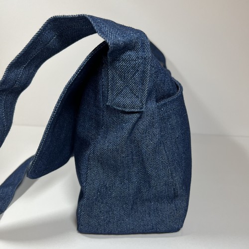 Denim Kuriertasche Reisetasche Kindergröße ABC Apfel Lehrer Handtasche handgefertigt Vorschule - Bild 9 von 20