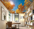3D Autumn Forest G3637 Ceiling WallPaper Murals Wall Print Decal Deco Erin 2023