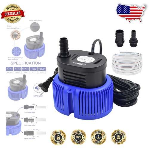 Durable ABS Above Ground Pool Pump - 850 GPH with Anti-Twist Hose & Adapters