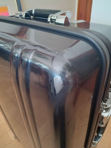 ZERO HALLIBURTON 58~60L Black 4-wheels Carry Case Suitcase - Picture 7 of 18