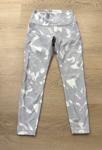 Lululemon Wunder Under Leggings  HR Tight Luxtreme Flower Pop White Silver Sz6 - Picture 2 of 6