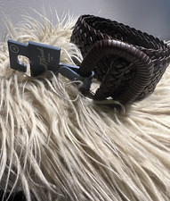 NWT Universal Thread Wide Covered Buckle Woven Braided Belt Size M
