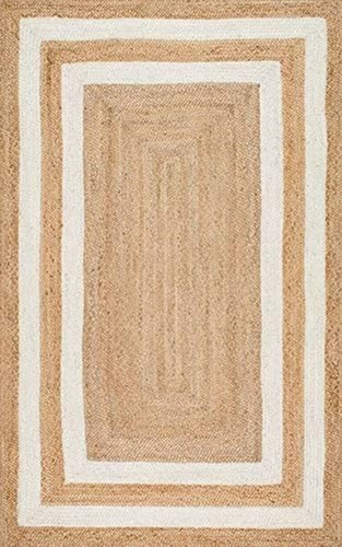 Rug 100% Natural Jute Braided Style Runner Rug rustic look Area Carpet Rag Rugs - Picture 7 of 10
