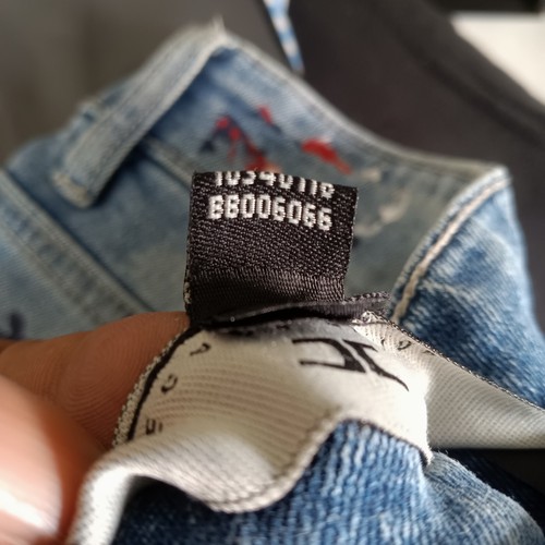 Jordan Craig Legacy Ed Jeans Mens 34x32 Blue Light Wash Denim Paint Distressed - Picture 11 of 17