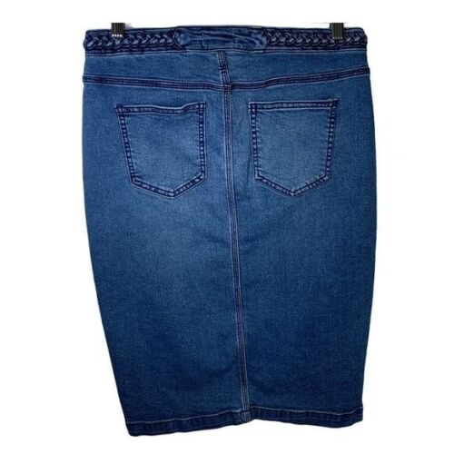Canyon River Blues Skirt Womens 8 Medium Blue Jean Pencil Straight Denim Stretch - Picture 4 of 10