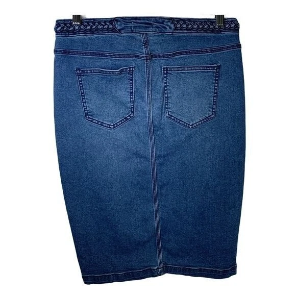 Falda Canyon River Azul Mujer 8 Mediana Azul Jean Lápiz Recto Denim Elástico Foto 4 de 4