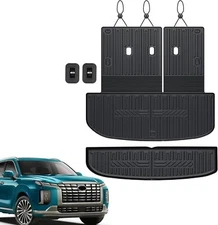 JOULARISE Cargo Mat with Backrest Mats for 2020-2025 Hyundai Palisade Accessorie