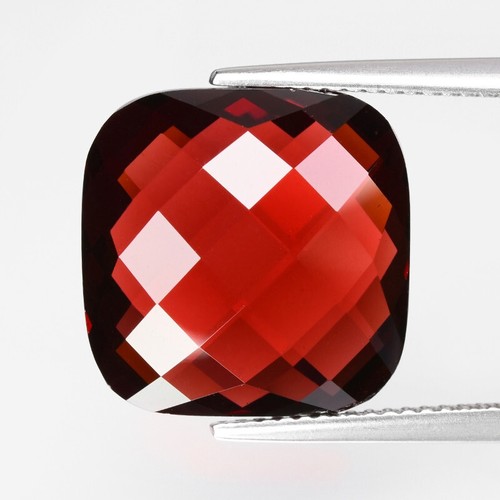 14.73Cts Stunning Natural Pyrope Garnet Cushion Double Side Checker Board Cut - Picture 1 of 2