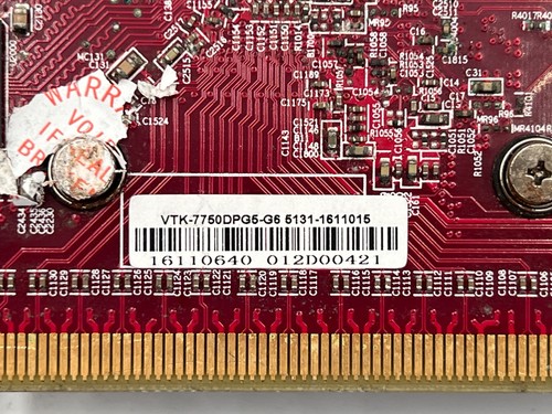 VisionTek Radeon 7750 6M 2GB VT 7750X6 PCIE 2G/MD6 GDDR5 Graphics Video Card - Picture 7 of 8