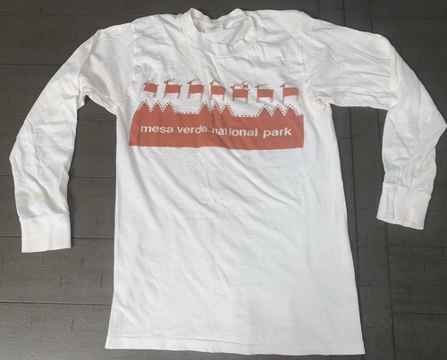 B9 Vintage 80er S SNEAKER SINGLE STITCH LANGARM T-SHIRT MESA VERDE NATIONALPARK - Bild 2 von 20