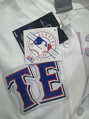 NWT Majestic TEXAS RANGERS Nelson Cruz 17 MLB Jersey Rare White Youth Medium - Picture 9 of 13