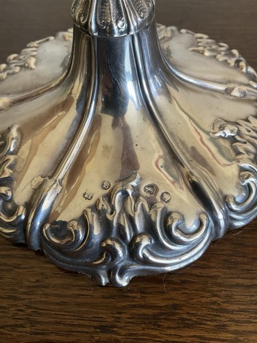 Antique Silver Plated 10” Candlestick by John Sherwood & Sons Mid 19th Century - Picture 2 of 13