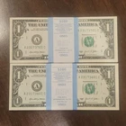 4 ? BOSTON??New Crisp Uncirculated Sequential Consecutive Numbered $1 DOLLARS