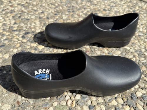 STICKY SHOES Women’s Size 7B Black Slip On Clog Arch Support Insoles Clean EUC - Picture 4 of 17