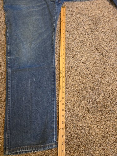 Jeans vintage Wrangler denim uomo taglia 36x30 blu taglio cowboy rodeo western 31MWZDN - Foto 10 di 11