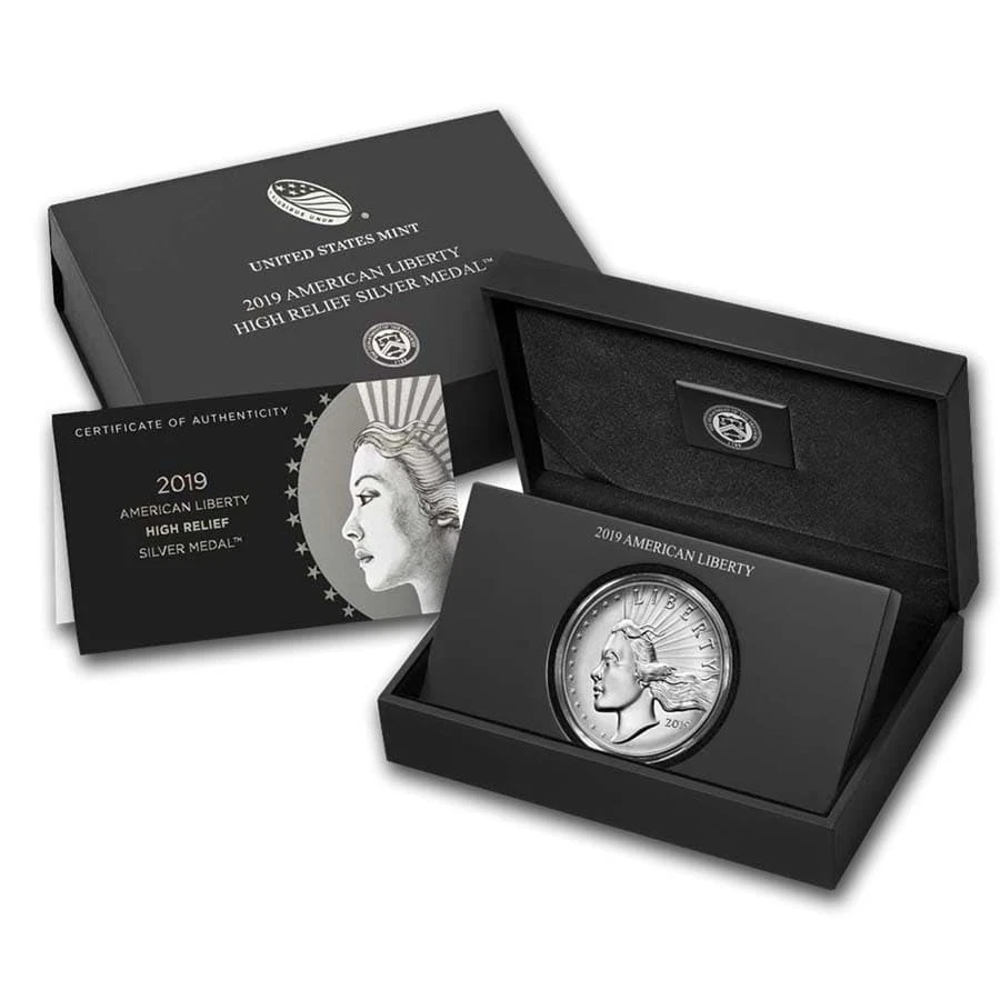 2019-P 2.5 oz Silver American Liberty High Relief (w/Box & COA) - Image 3 of 3