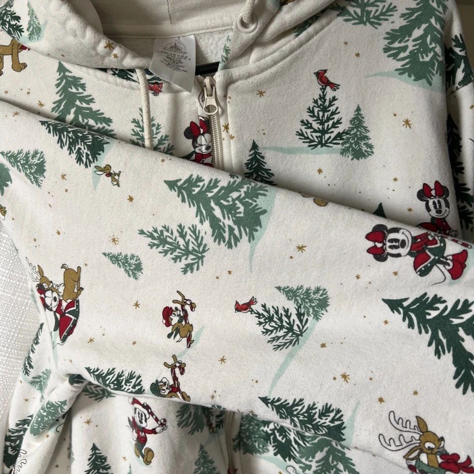 DISNEY - SUDADERA NAVIDAD MUJER 1X- 2022 CREMALLERA COMPLETA 100% ALGODÓN CON CAPUCHA Foto 4 de 4