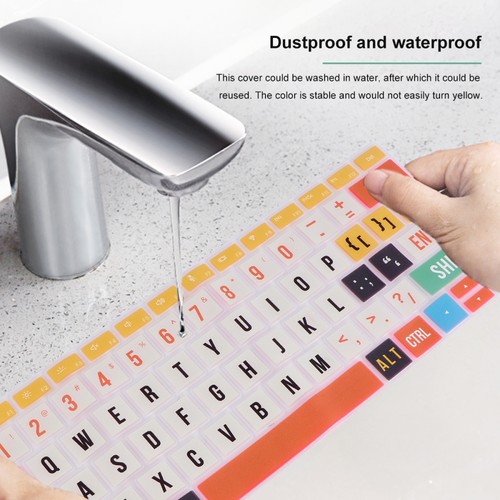Impression Couleur Housse Clavier Ordinateur Portable Silicone Clavier Ordinateur Portable Film de Protection - Photo 10/12