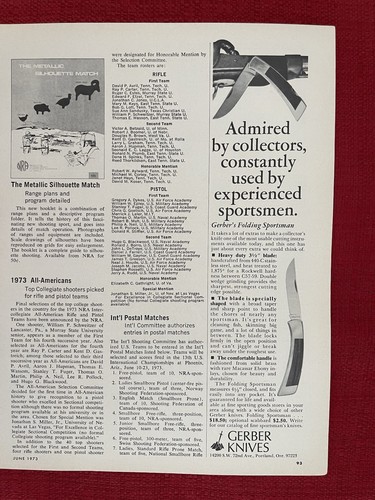 Vintage 1973 Print Ad Gerber Knives Folding Sportsman Advertisement - Picture 1 of 3