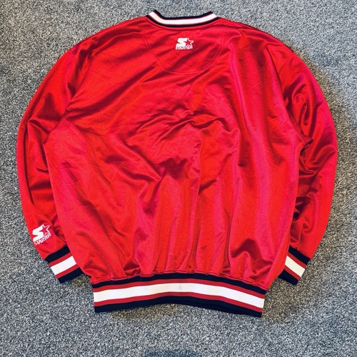 Starter NHL Blackhawks Mens Medium Red Retro Vintage Embroidered Sports Jacket - Picture 10 of 14