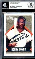 Bobby Bonds Beckett BAS Signed 1991 MDA All Stars Autograph