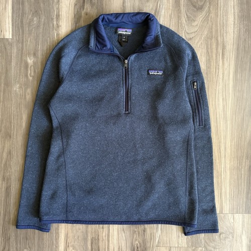 Patagonia Better Damen Pullover Größe M Blau 25617 1/4 Zip Langarm