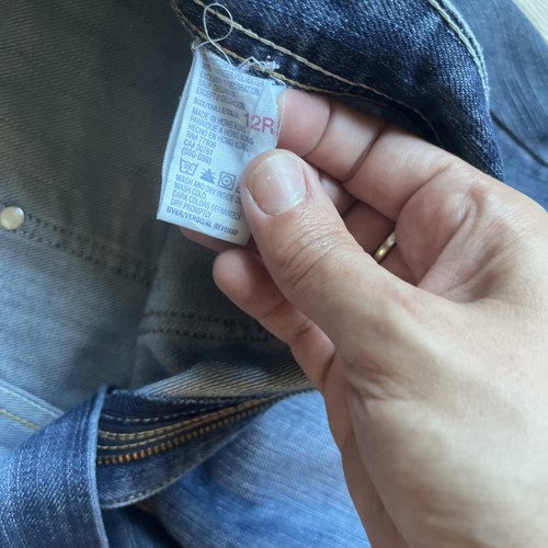 Jeans donna Tommy Hilfiger taglia 12 con toppe ricamate disegno svasato vintage - Foto 6 di 13