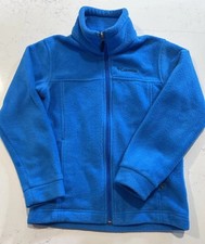 Columbia Girls Full Zip Fleece Jacket Youth Size XS Blue Zip Pockets Fast Ship