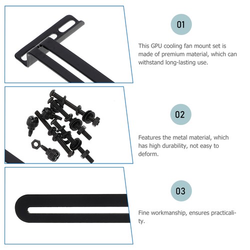 Cooling Fan Bracket Video Card Heatsink Computer Radiator Holder - Zdjęcie 5 z 12
