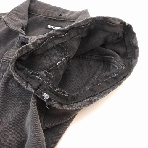 Chaleco Denim Hot Topic Desteñido Negro Para Hombre M Punk Grunge Gótico [Faltan Piezas] - Imagen 7 de 10