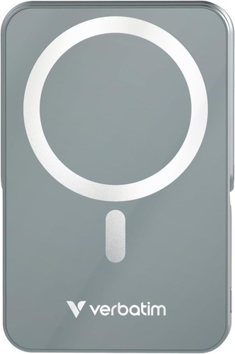 Verbatim Charge 'n' Go MagSafe Power Bank 10,000mAh Grey 15W Magnetic - PD 22W F - Zdjęcie 2 z 6