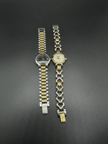 ESQ Swiss Two Tone Quartz Analog Women's Watch Lot 2 Pcs Untested - Picture 5 of 9