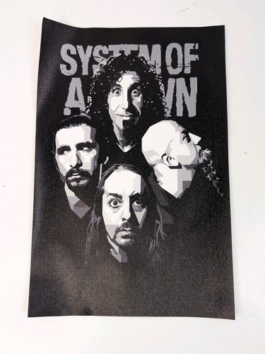 System Of A Down Band Members Cartoon Cover Art Canvas Vinyl Poster 12" x 8" - Picture 19 of 24