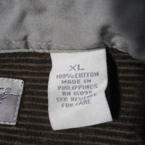 Vtg Fieldmaster Shirt Men XL Brown Wide Wale Corduroy Button Up Barn Ranch 90s - Picture 8 of 9